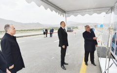 Prezident İlham Əliyev Bakı-Şamaxı-Muğanlı avtomobil yolunun Cəngi-Bədəlli hissəsinin açılışında iştirak edib (FOTO)