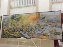 Представлено уникальное художественное полотно, посвященное героизму азербайджанских воинов (ФОТО)