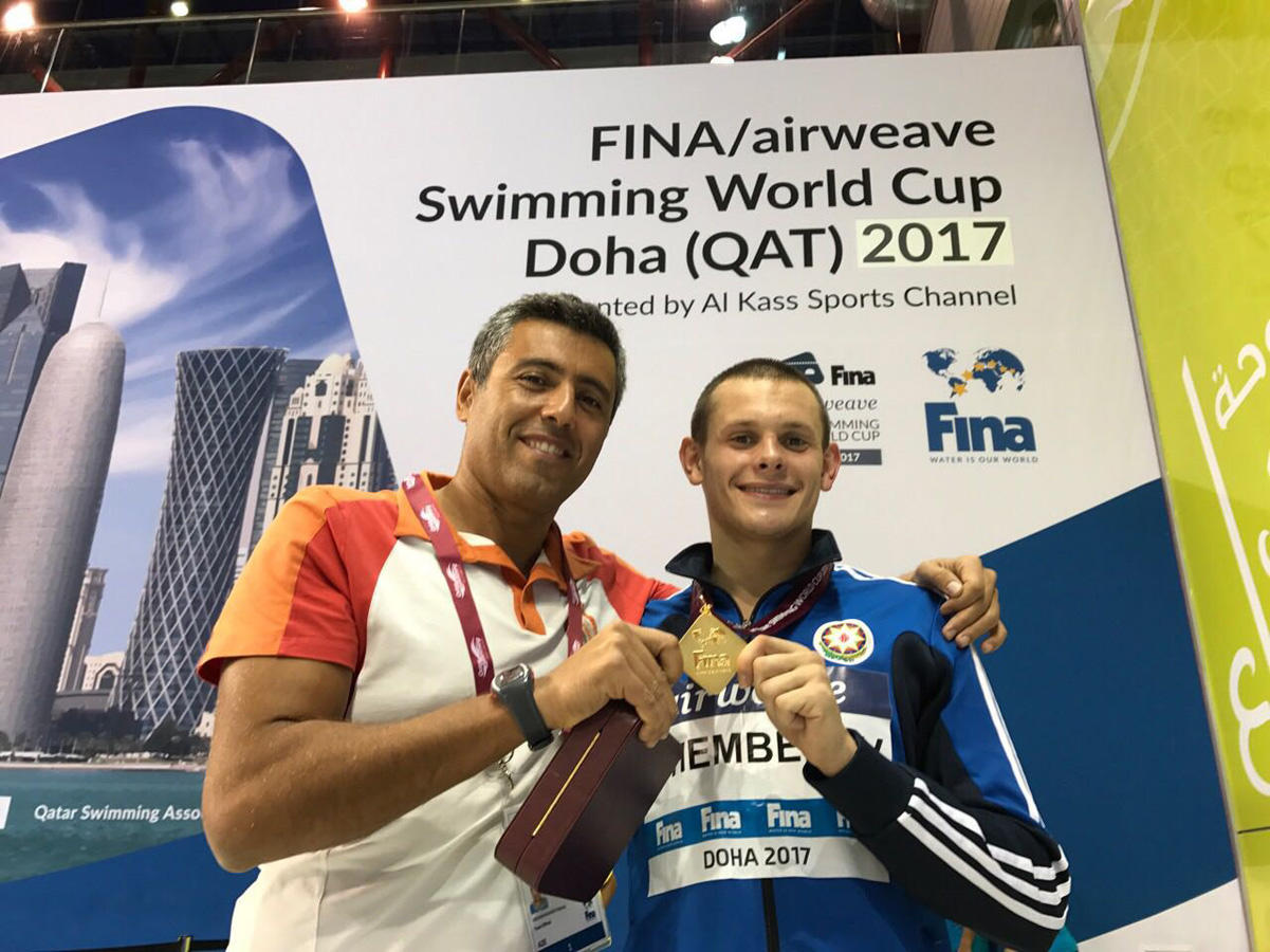 Azerbaijan’s Shemberev grabs gold at FINA/Airweave Swimming World Cup 2017 in Qatar (PHOTO)