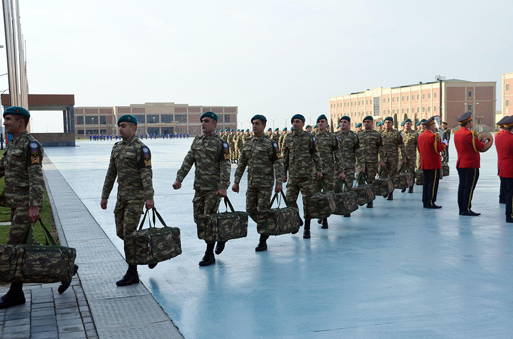 Azerbaijani peacekeepers depart for Afghanistan (PHOTO)