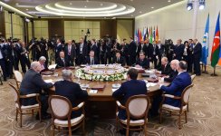 President Aliyev takes part in narrow format meeting of CIS Council of Heads of State (PHOTO)