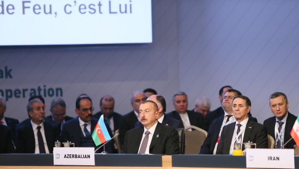 President Ilham Aliyev attends D-8 Summit in Istanbul (PHOTO)