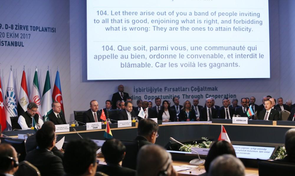 President Ilham Aliyev attends D-8 Summit in Istanbul (PHOTO)