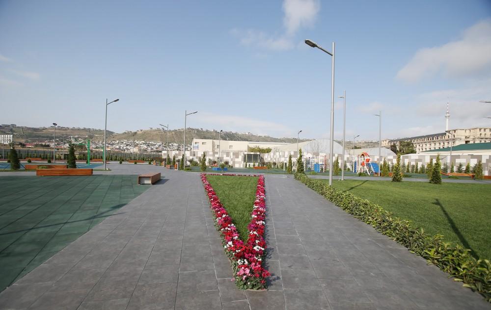 Президент Ильхам Алиев ознакомился с новым парком спорта и отдыха в Баку (ФОТО)