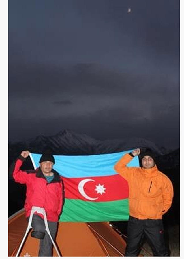 Паралимпиец совершил восхождение на горную вершину Азербайджана (ФОТО)