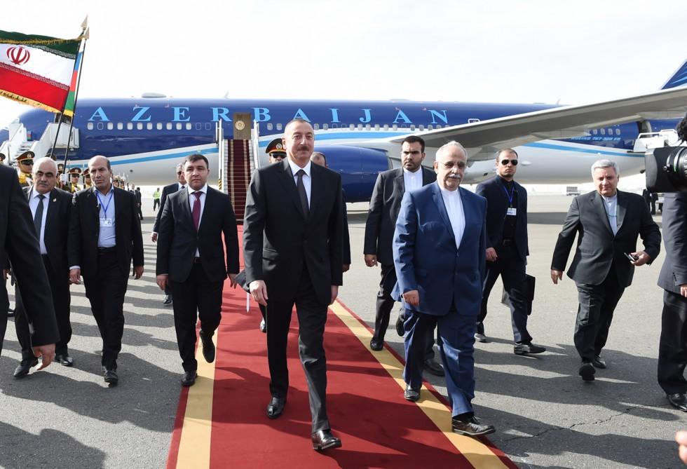Prezident İlham Əliyev İrana səfərə gəlib (FOTO) (YENİLƏNİB)