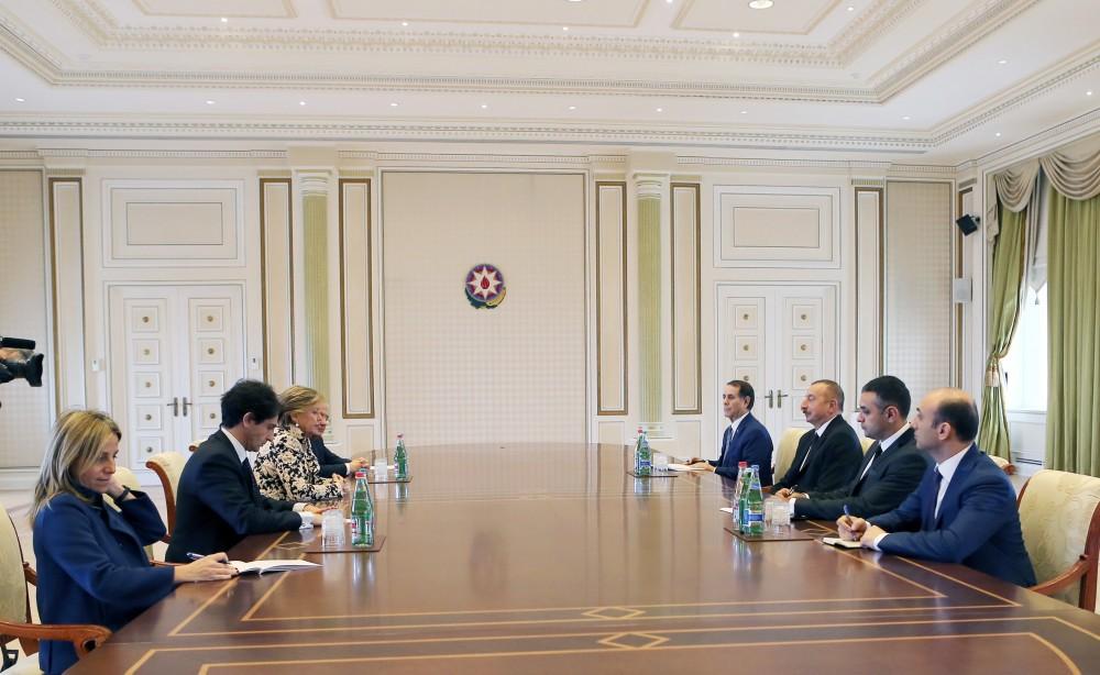 Ilham Aliyev meets delegation led by Italian Senate VP
