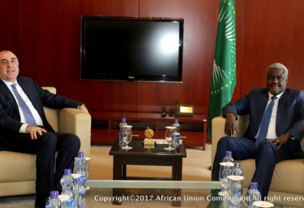 Elmar Məmmədyarov Afrika İttifaqı Komissiyasının sədri Musa Faki Mahamat ilə görüşüb (FOTO)