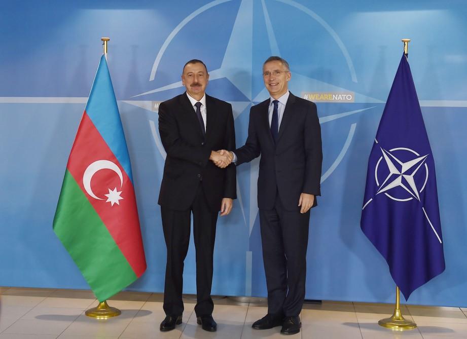 Ilham Aliyev meets NATO Sec-Gen in Brussels (PHOTO)