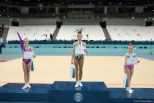 Bakıda 4 növ gimnastika üzrə birləşmiş yarışları bədii gimnastlar və aerobika təmsilçiləri davam etdirib (FOTO)