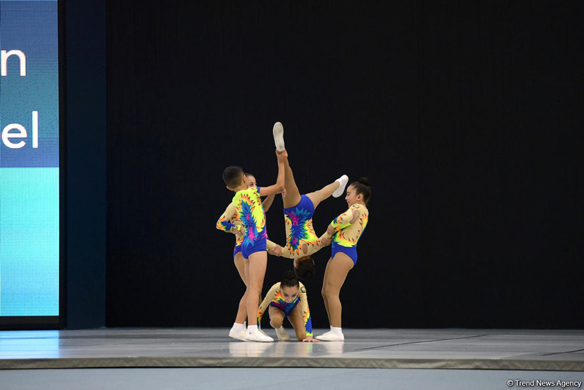 Rhythmic & aerobic gymnasts continue performances in Baku (PHOTO)