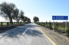 İlham Əliyev Qalağayın-Muğan Gəncəli avtomobil yolunun yenidənqurmadan sonra açılışında iştirak edib (FOTO)
