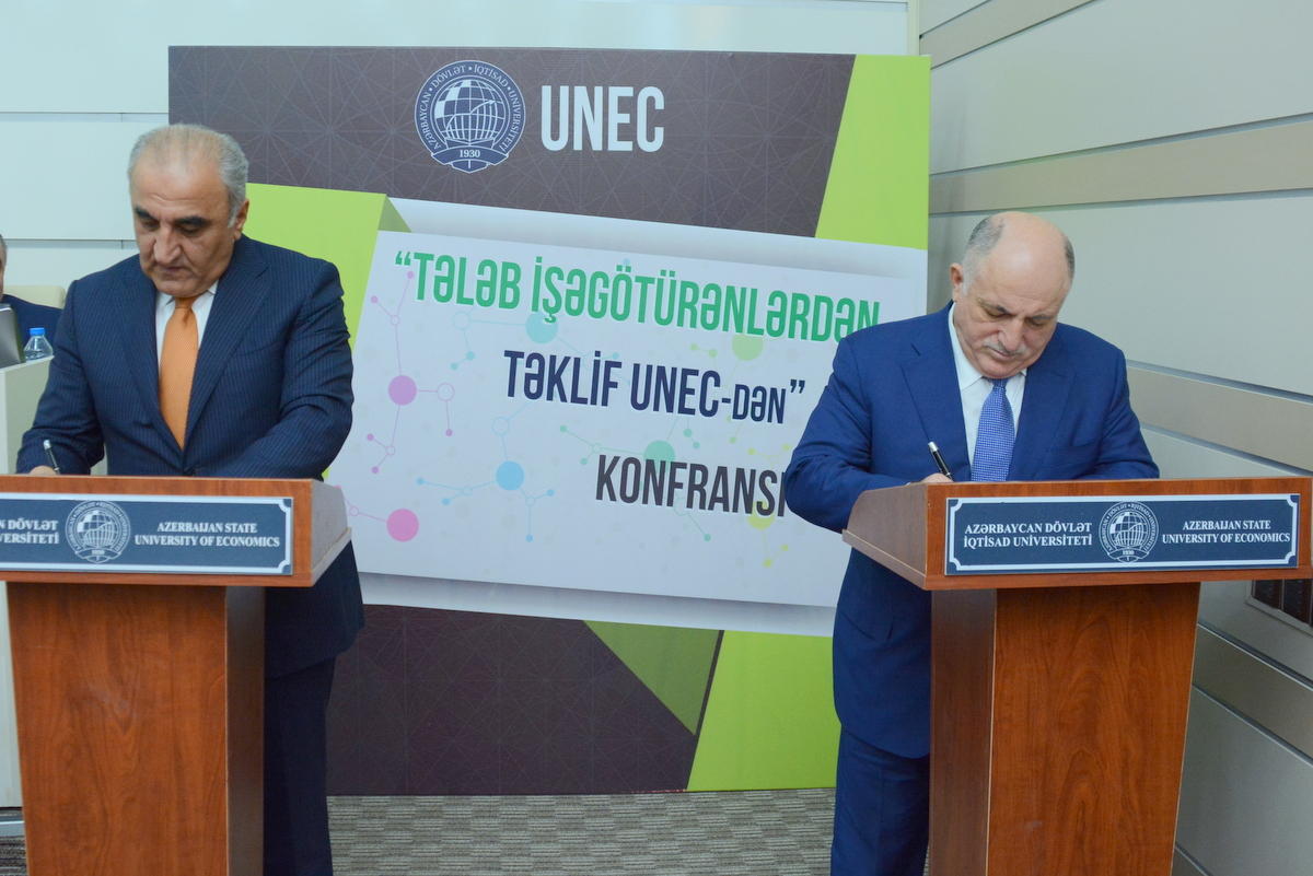 UNEC-də konfrans: “Tələb işə götürənlərdən - təklif UNEC-dən” (FOTO)