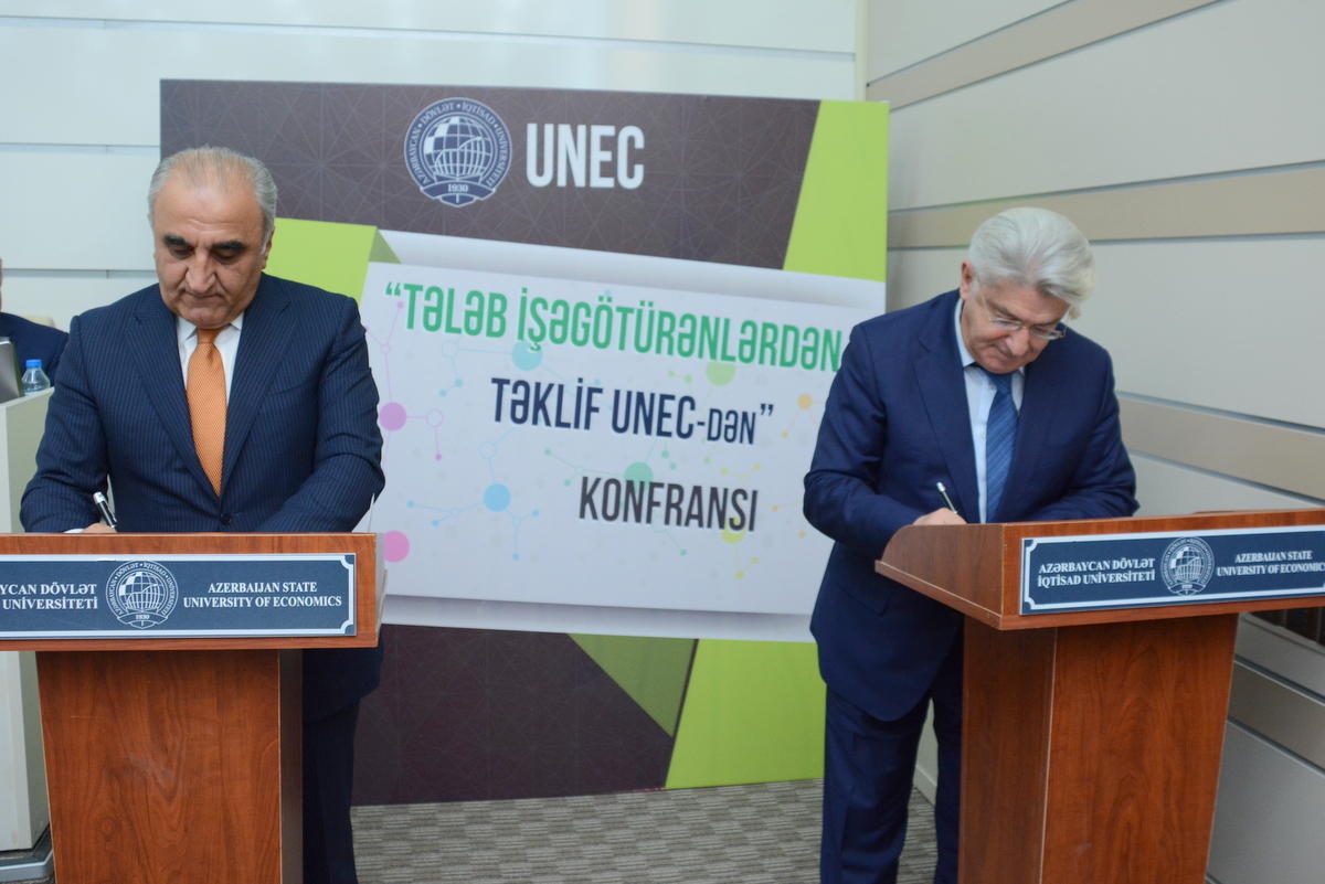 UNEC-də konfrans: “Tələb işə götürənlərdən - təklif UNEC-dən” (FOTO)