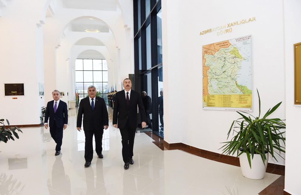 Azərbaycan Prezidenti Sabirabadda Bayraq Muzeyinin açılışında iştirak edib (FOTO)