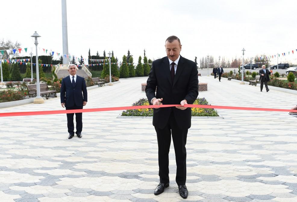 Prezident İlham Əliyev Ağcabədidə Bayraq Muzeyinin açılışında iştirak edib (FOTO)