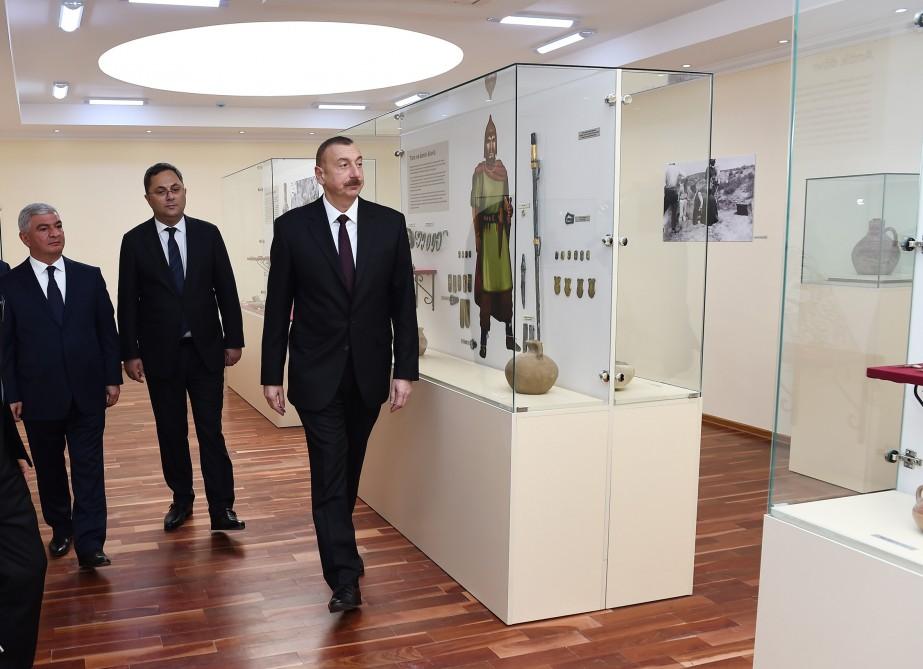 Azərbaycan Prezidenti Ağcabədidə Tarix-Diyarşünaslıq Muzeyinin açılışında iştirak edib (FOTO)