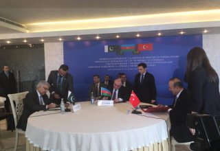 Baku Statement of Azerbaijani, Turkish, Pakistani FMs adopted (PHOTO)