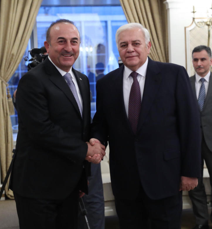 Bakan Çavuşoğlu Azerbaycan Milli Meclis Başkanı Oktay Asadov ile görüştü