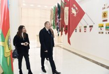Prezident İlham Əliyev və birinci xanım Mehriban Əliyeva Quba Bayraq Muzeyinin açılışında iştirak ediblər (FOTO)