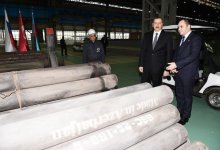 Prezident İlham Əliyev Sumqayıt boruyayma zavodunun yenidənqurmadan sonra açılışında iştirak edib (FOTO)