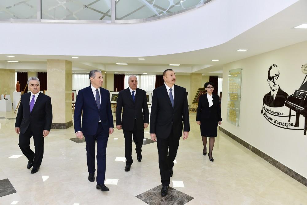 Ilham Aliyev reviews overhauled Kimyachi Culture Palace in Sumgait (PHOTO)
