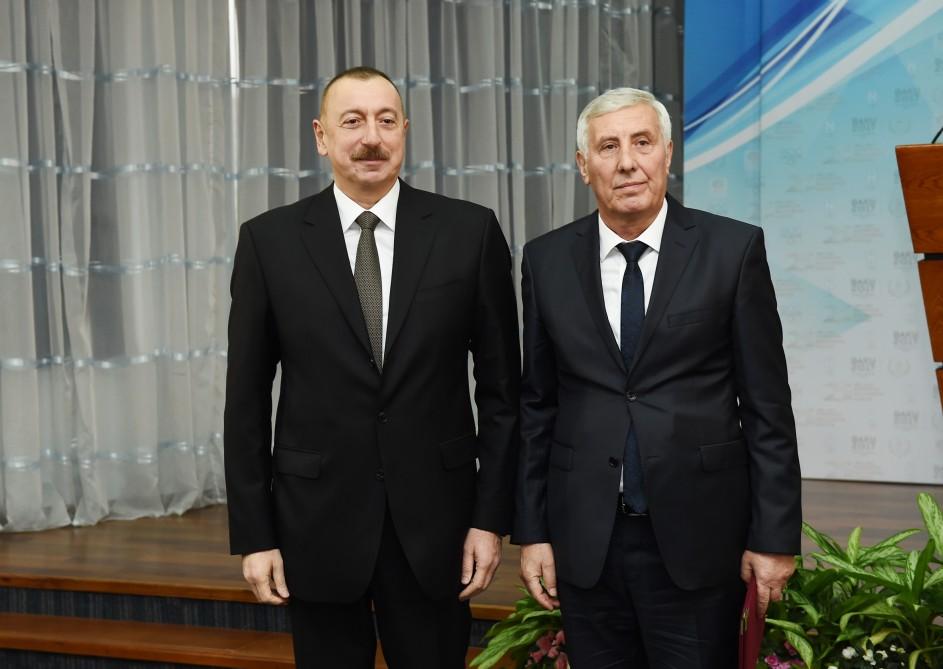 Azerbaijani president, first lady attend event dedicated to sports results of 2017 (PHOTO)