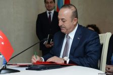 Azərbaycan, Türkiyə və İran xarici işlər nazirlərinin görüşündə Bakı Bəyannaməsi imzalanıb (FOTO)