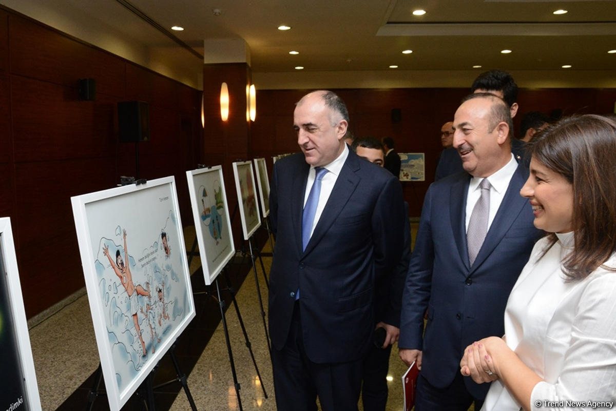 В посольстве Турции в Баку открылась выставка карикатур (ФОТО)