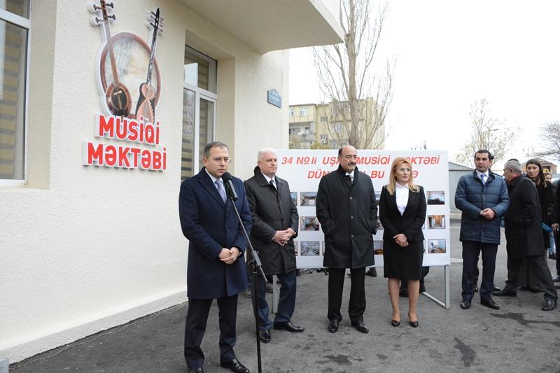 В Баку состоялось открытие после капремонта музыкальной школы №34 (ФОТО)