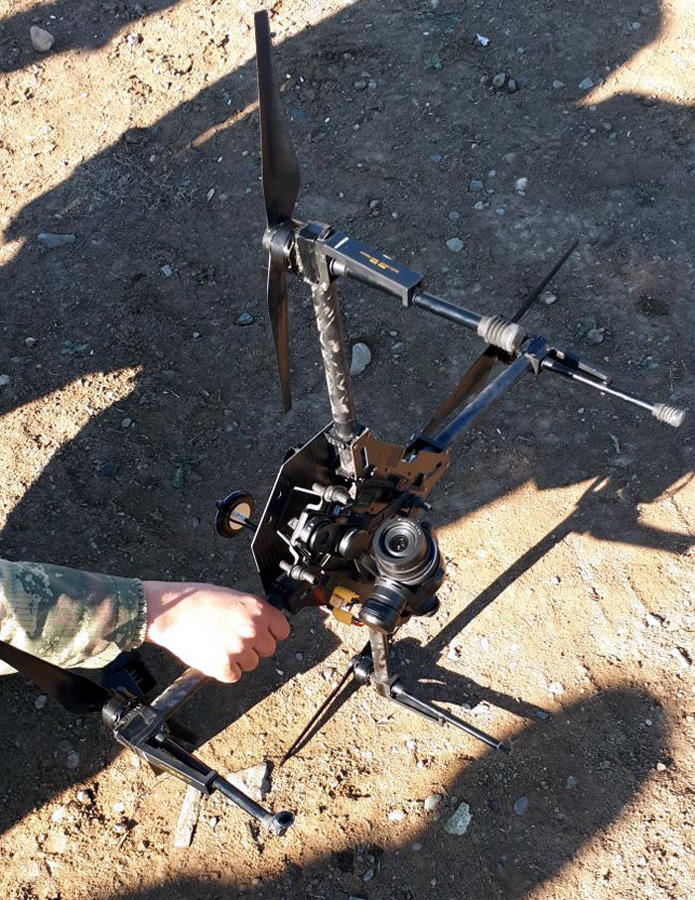 Azerbaijani army shoots down Armenian drone (PHOTO)