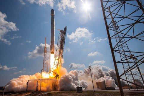 Space X launches 40-satellite rocket