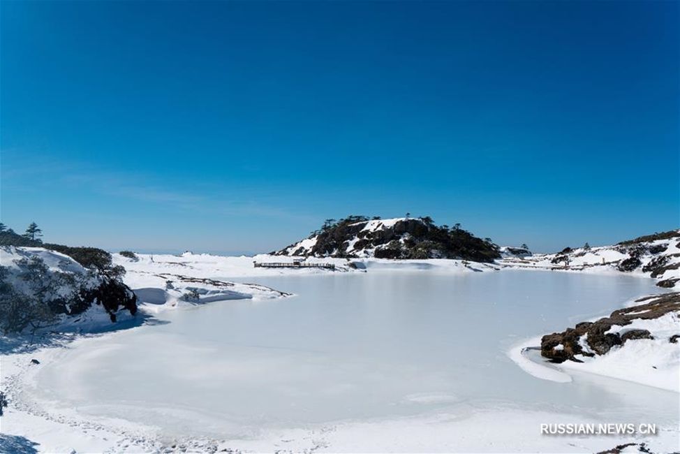 Ладшафтный парк Цзяоцзысюэшань после снегопада (ФОТО)