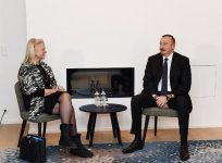 President Aliyev meets CEO of IBM company in Davos (PHOTO)