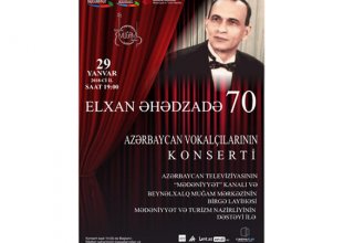 В Баку пройдет вечер, посвященный 70 летию Эльхана Ахадзаде