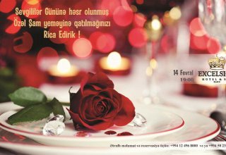 В Excelsior  Hotel & Spa Baku состоится  специальная развлекательная программа к Дню влюбленных
