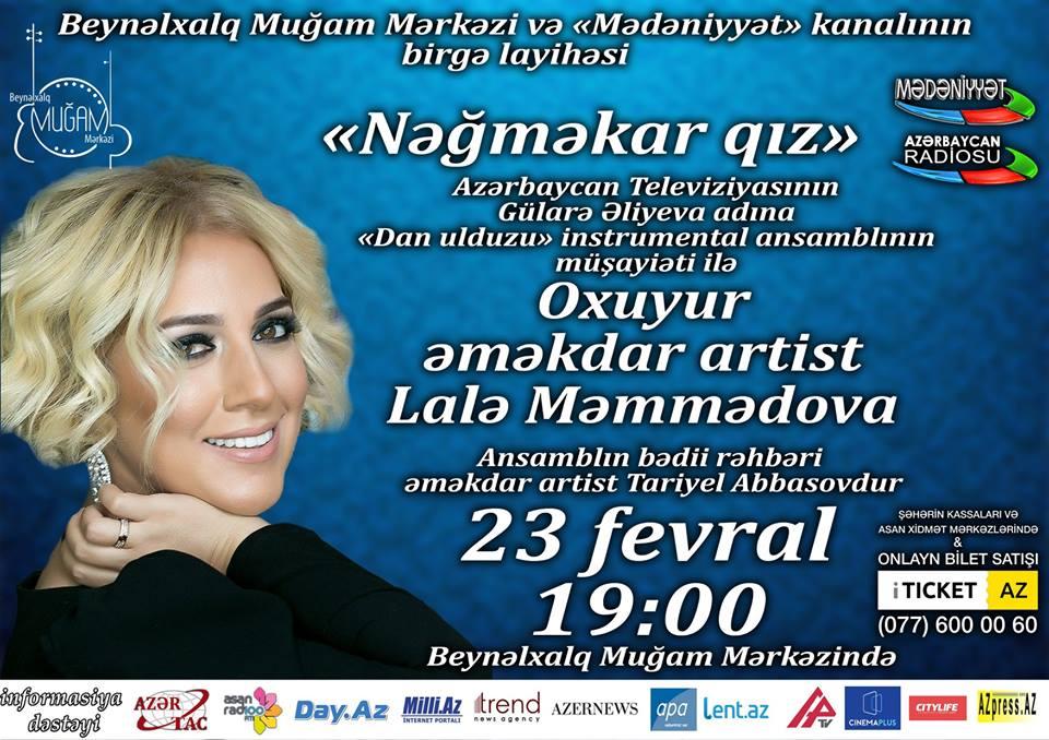 Lalə Məmmədovanın “Nəğməkar qız” adlı konserti keçiriləcək (VİDEO)