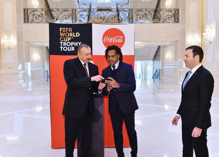 FIFA World Cup Trophy presented to President Aliyev (PHOTO)