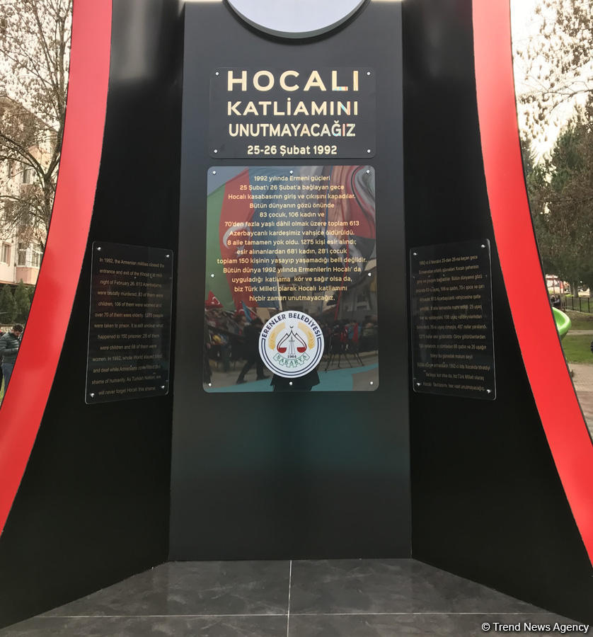В Турции открылся памятник жертвам Ходжалинского геноцида (ФОТО, ВИДЕО)