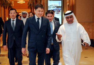 Kyrgyz PM mulls priority areas of co-op with director general of UAE bank