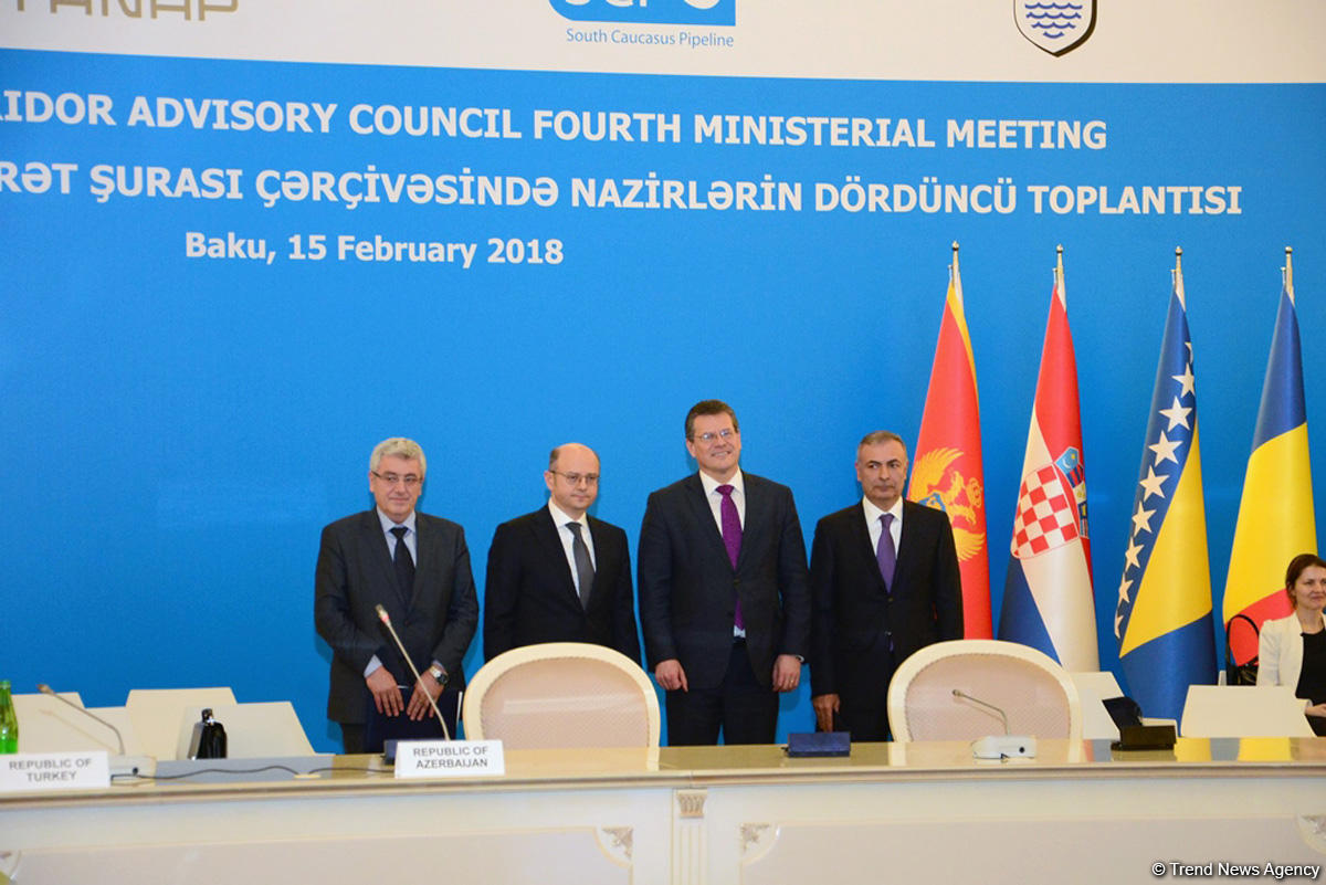 В Баку участники Консультативного совета "Южного газового коридора" подписали совместную декларацию