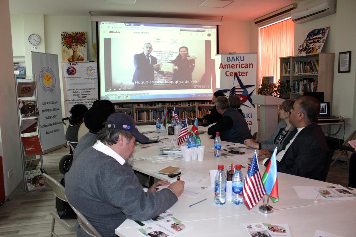 US embassy in Azerbaijan helps people with disabilities receive free legal aid (PHOTO)