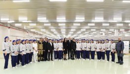 President Aliyev and his spouse attend opening of yarn plants in Mingachevir (PHOTO)
