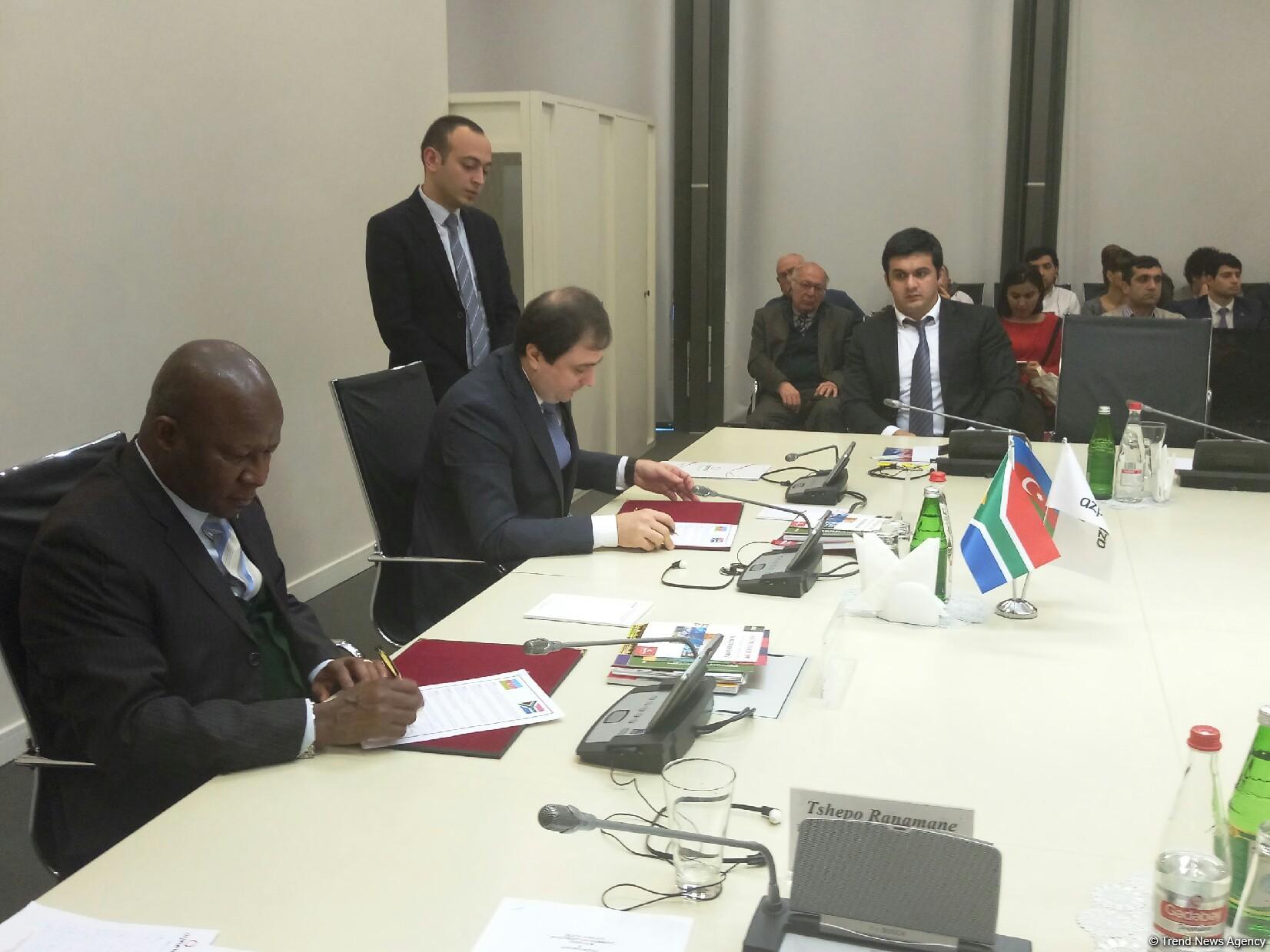 Азербайджан и ЮАР расширяют экономическое сотрудничество (ФОТО)