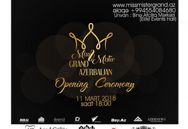 В Баку состоится церемония открытия конкурса красоты Miss & Mister Grand Azerbaijan 2018