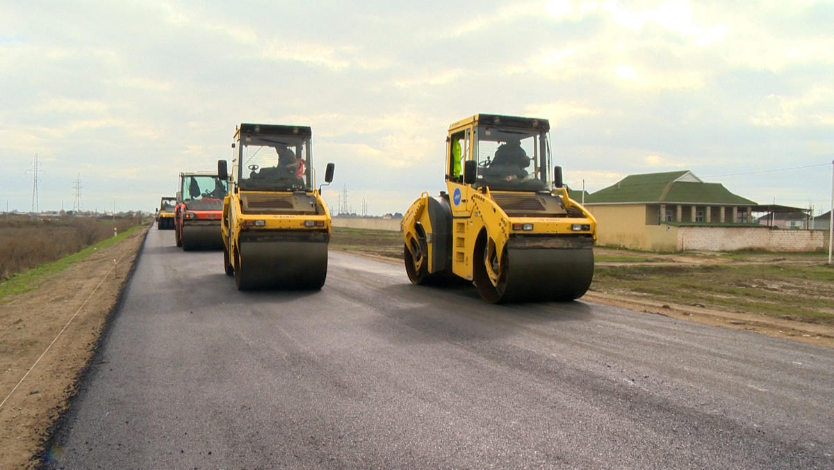 Salyan-Neftçala avtomobil yolu əsaslı şəkildə təmir olunur (FOTO/VİDEO) - Gallery Image