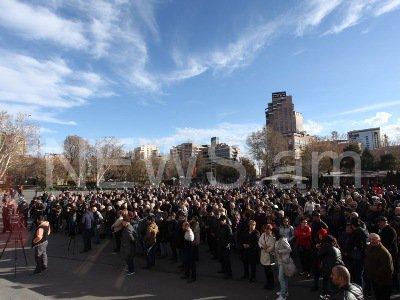 Rally against future premiership of Serzh Sargsyan being held in Yerevan (PHOTO)
