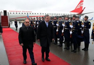 Gürcüstanın Baş naziri Azərbaycana rəsmi səfərə gəlib (FOTO)