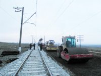 Продолжается капремонт железной дороги Баку - Бёюк-Кесик (ФОТО)