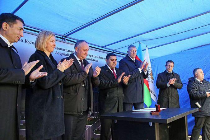 Foundation laid for Cultural Education Center in Moldova with Heydar Aliyev Foundation's sponsorship (PHOTO)